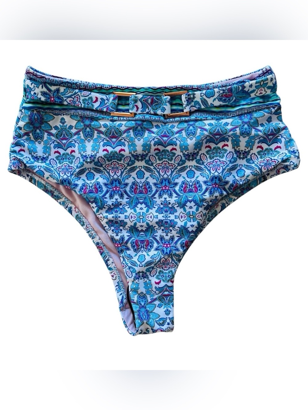 NANETTE LEPORE Iris Bralette 2 Pc Boho Bikini Swimsuit Sz 4 NWT High Waist Beach - Picture 5 of 8